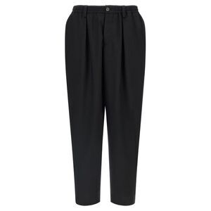 Marni Black Virgin Wool Cropped Men's Pants